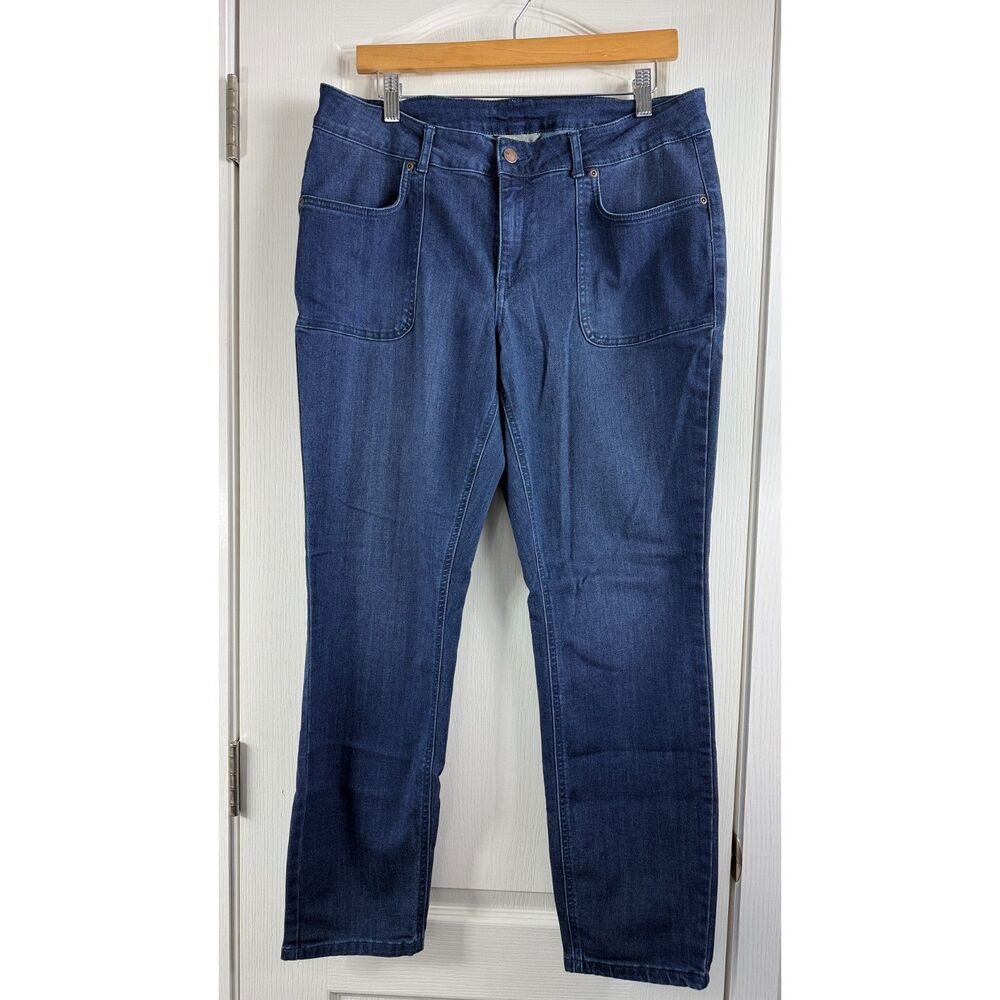 Natural Reflections Women's Dark Wash Patch Pocket Skinny Jeans Size 14